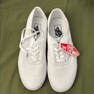 Vans White Canvas Sneakers